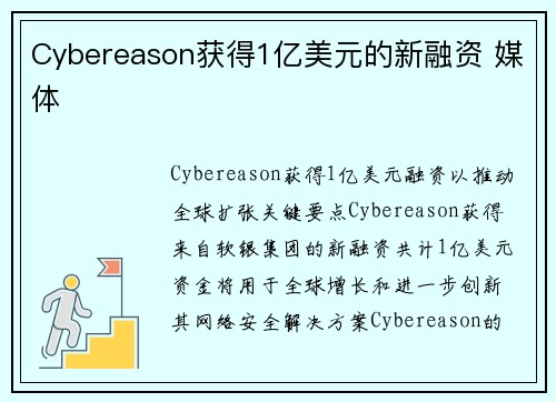 Cybereason获得1亿美元的新融资 媒体